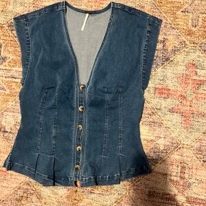 Free People Dylan Denim vest
